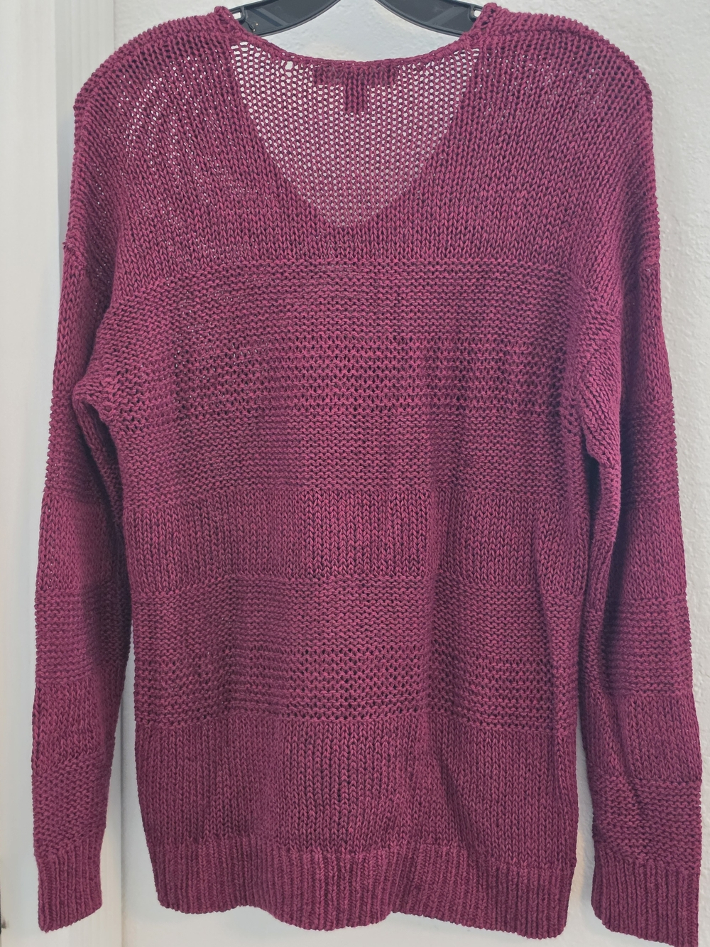 Tommy Bahama Raspberry V-Neck Open-Knit Sweater - Picture 2 of 4